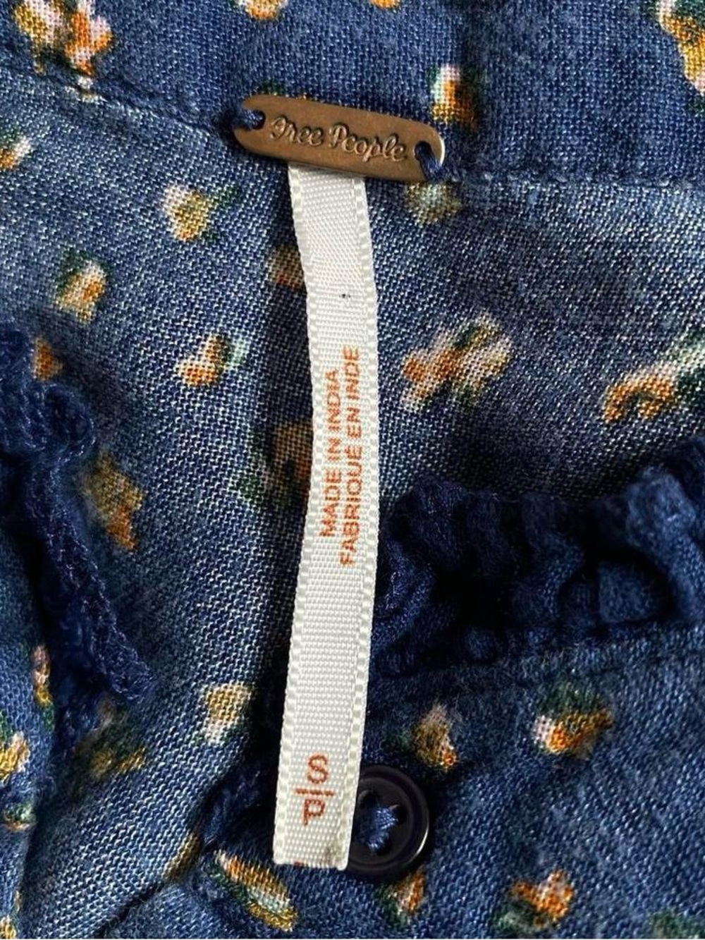 SOLD People blue floral cotton maxi dressSOLD - Picture 4 of 8
